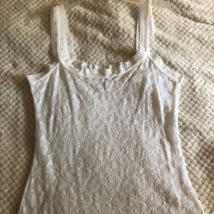 White lace tank top